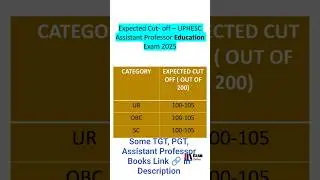 🎉Expected CUT-Off UPHESC Assistant Professor Education 2025 Advt-51🎉#viralvideo #uphesc #exam #upsc