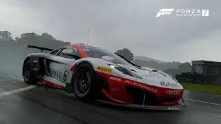 2014 McLaren #60 bhaittech 12C GT3 around the TopGear test track with wet lap Forza Motorsport 7