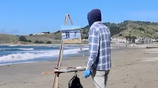 PAINTING FIGURES plein air USING NEGATIVE SPACE