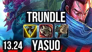 TRUNDLE vs YASUO (TOP) | 9 solo kills | KR Diamond | 13.24