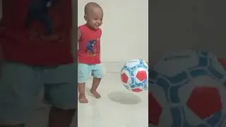 baby playing football #cutebaby #babboy #carracing #music #jabir #funny #baby