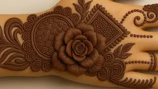 Very Beautiful Easy and Simple Back.hand heena design | Beautiful easy heena design for Hand #Henna