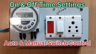Auto & Manual switch board using timer relay....