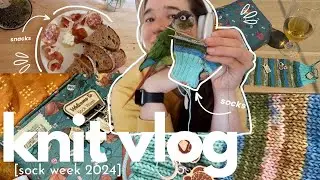Sock week 2024 || How many socks did I knit in a week?  [Cozy knitting vlog]