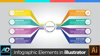 Infographic Elements Design template 005 | Adobe Illustrator 2021 Tutorial