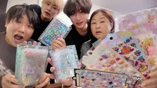 『男三兄弟片親家族』でシール交換会したら大爆笑ｗｗｗｗ