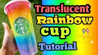 Rainbow epoxy on a Starbucks cup