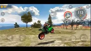 Extreme Motorbikes, green bike driving, moto rider insane stunt, all tricks gameplay android ios