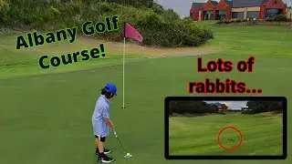 Oscar plays the first and last hole at Albany Links Golf Course!