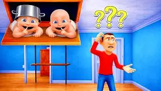 Baby & Brother Hide In the ATTIC To Prank Daddy!