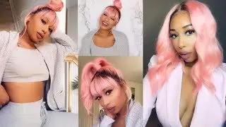 Effortless Wavy Curls on Pink Wig| Ft. OMGQueen