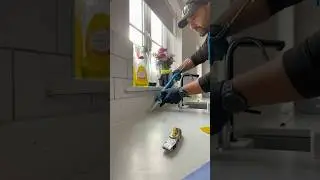 Re-siliconing resin #kitchen #countertop #timelapse #homeimprovement
