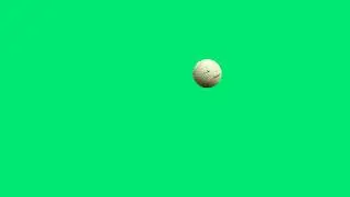 cricket ball flying in the air (slow-motion)green screen