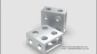 CNC Machining Anodized Aluminum Profile Fix Joint Parts