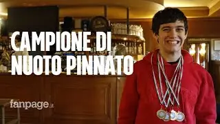 Riccardo, campione nazionale di nuoto pinnato affetto da autismo: 