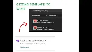 NX Open templates  , and Visual Studio 2026 ( community )
