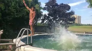 24 year old biblical beast flips into pool 