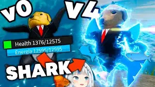 CONSEGUIMOS LA RAZA SHARK V1 A V4 EN UN SOLO VIDEO  #bloxfruits #gnorendog #roblox