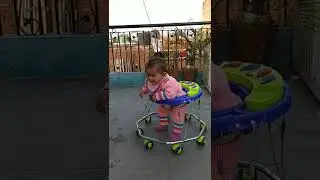 Cute baby Asmita walking with Walker  #shorts #youtubeshorts