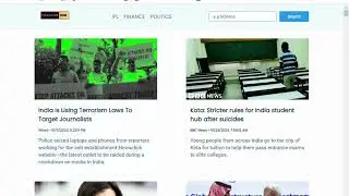 NEWS WEBSITE || USING HTML, CSS , JAVASCRIPT....WITH THE HELP OF NEWSAPI