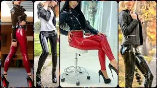 glossy latex leather dresses for ladies #fashion #latex #trending #latest #ideas #leather #outfit