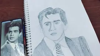 Dilip Kumar Sketch | Dilip Kumar drawing |Tragedy king Dilip Kumar portrait