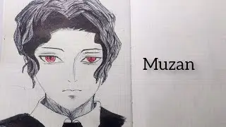 Watch me Draw muzan from demon slayer🤯 |creation with aroush