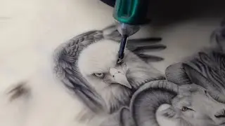 Tattoo tutorial (eagle 🦅 77.9tattoo) 서울타투 seoultattoo 동물타투 animaltattoo