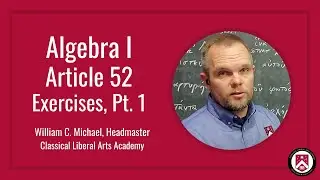 CLAA Algebra I - Article 52 Exercises (Part 1)