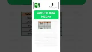 how to autofit row height in excel II Autofit row height in excel II EXCEL #excel