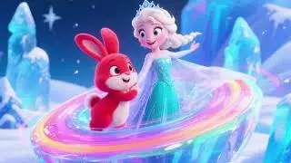 Spin, Spin Elsa and Little Red Bunny Ice ❄️🐇 | Fun Kids Song & Dance