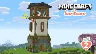 Building a Cottage Core Iron Farm in Hardcore Minecraft! #2