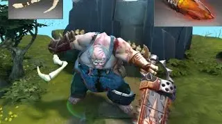 Dota 2 Pudge Kinetic Gem Trapper's Treachery and Crow's Feet / Dragonclaw Hook Immortal