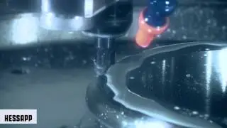 Hessapp railway wheel machining Bearbeitung Eisenbahnrad