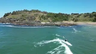 Surfing on Diggers Beach