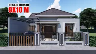 DESAIN RUMAH 9X10 M DENGAN 2 KAMAR TIDUR