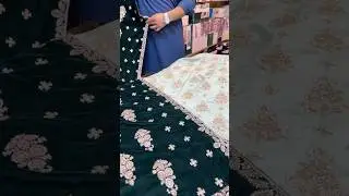 Raw Silk Suits With Heavy Work And Velvet Shawls By Shahnaz Silk.Available Now At #shahnazsilk