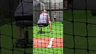 Logan pitching lessons with Steve Woodard