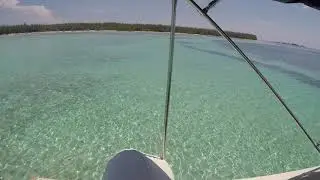 Swimming at Powell Cay in the Abacos Bahamas