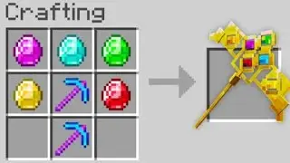 Minecraft but I can craft custom OP pickaxe..