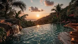 8 Hours of Tropical Ambience &ndash; Sunset Pool, Waterfall & Candlelight for Deep Sleep & Stress Relief