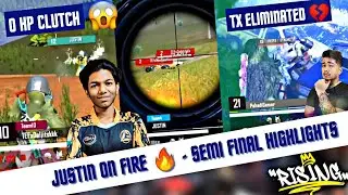 Dynamo chicken - Bgmi Rising Semi Finals - Justin clutch 🔥 scout