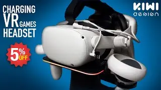 VR Headset Charging Station for Epic Gaming & Movies - Meta Quest 2 / 3