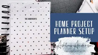 HOME PROJECT PLANNER SETUP | USING HAPPY NOTES & Mickey Mouse COVER | HOME BUILD PLANNER SETUP