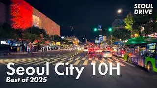 10 часов 4K Lofi Jazz 🌙 Ночной Сеул Драйв 2025 (Музыка для сна и учебы)