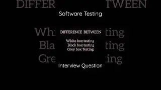 Difference Between White, Black and Grey box Testing | #softwaretesting   | Answer in Description👇