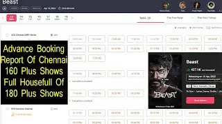Beast Movie Advance Booking Report Day 1 In CHENNAI