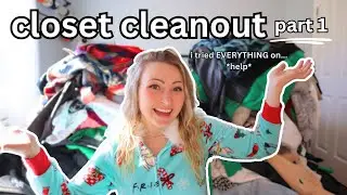 TRYING ON ALL MY CLOTHES // major closet cleanout and declutter PART 1