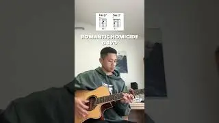 d4vd - Romantic Homicide (YU Guitar Cover Tutorial) #Shorts