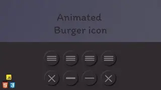 Hamburger menu icon transformation (Javascript animation, css, html) / Animated burger icon
